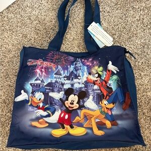 Disney Navy Tote Bag with Mickey, Donald, Goofy & Pluto